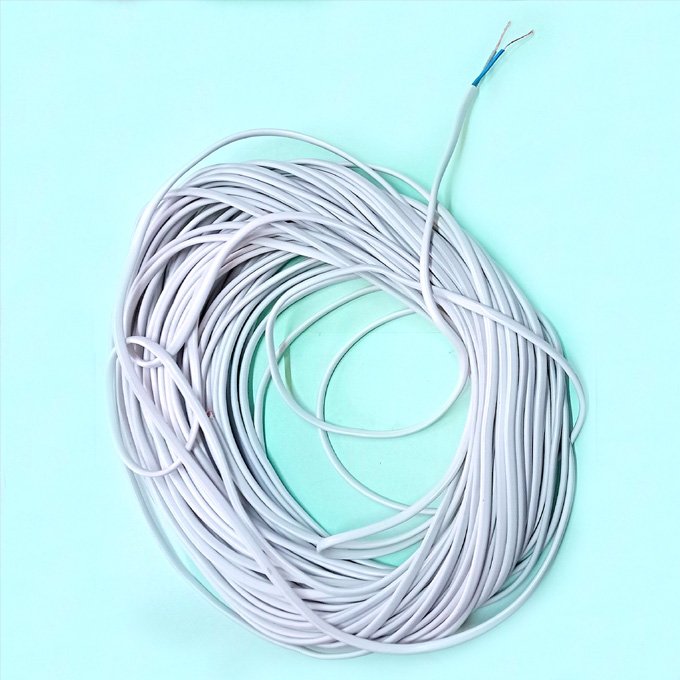 0.75 Sq mm 2 Core Flat Cable White