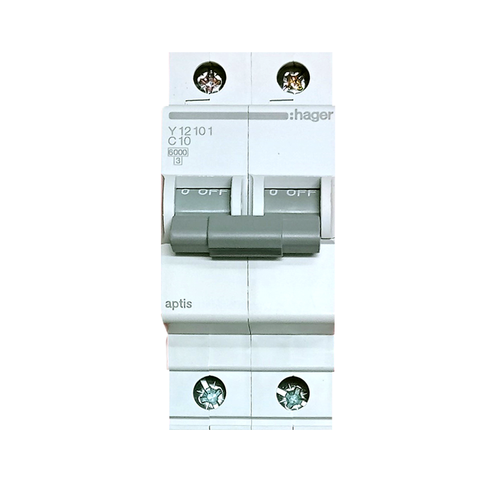 10A MCB DP Channel Type, Hager