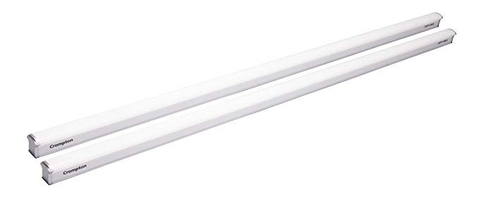 Crompton LDLL20-CDL 20-Watt Light Lenya LED Batten (Pack of 2, White Gray)