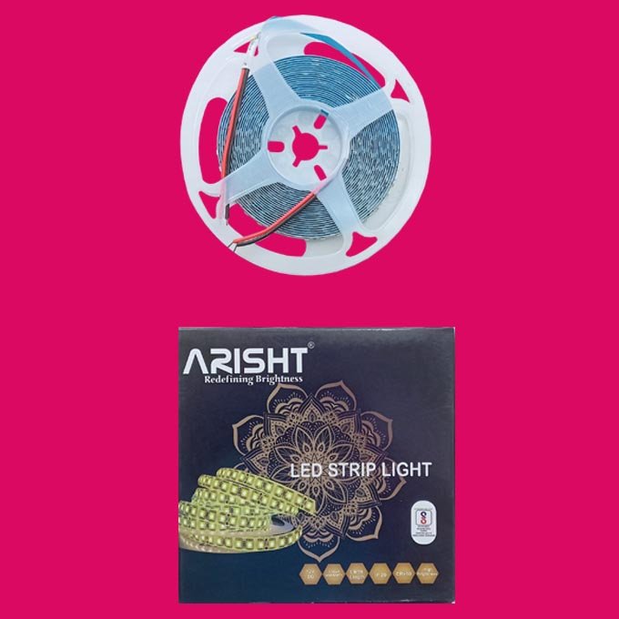 120 LED Strip Lights, 120 LEDs/M, Total 600 LEDs 16.4 ft 5M LED Light, Strip Tape Lights Super Bright Warm White