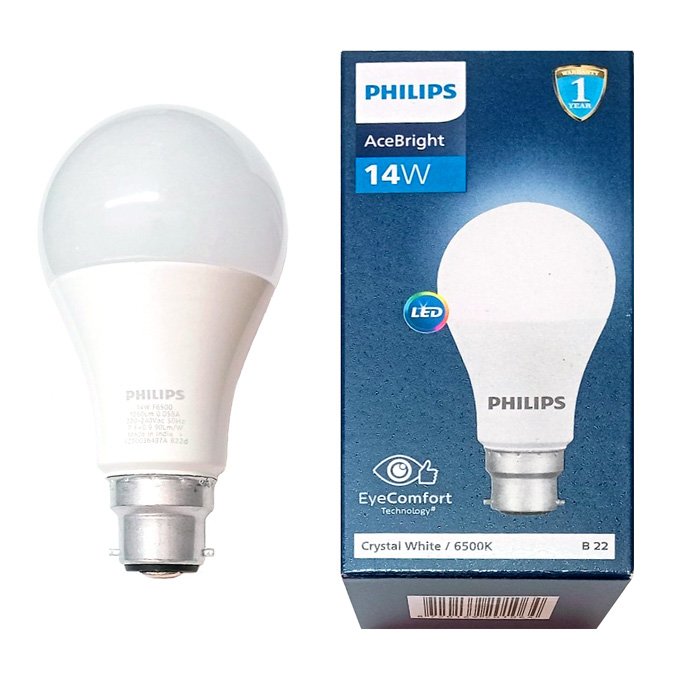 Philips Base B22 14-Watt LED Bulb (Pack of 1, White)