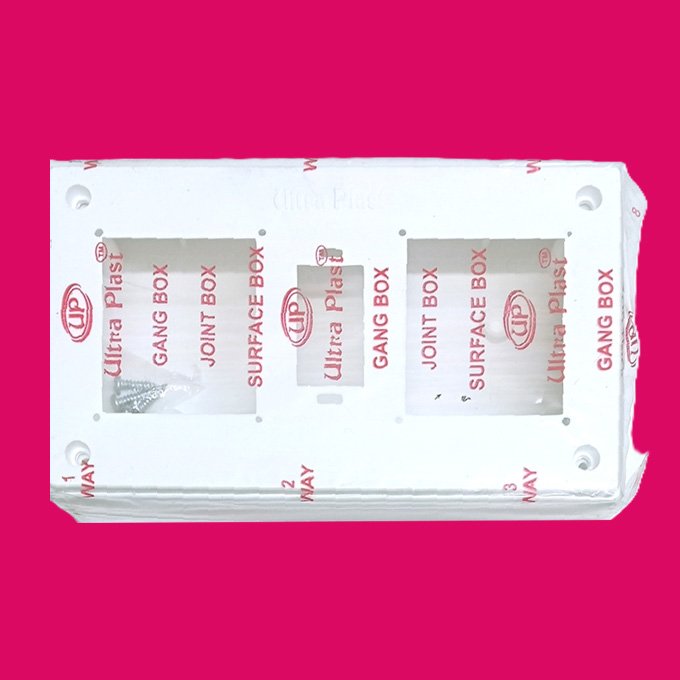 15A 3way Cutting PVC Gang box (L)