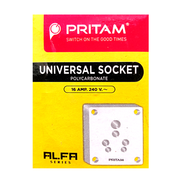 16A 1WAY Socket Pritam Alfa Brown (Pack of 1) - Image 5