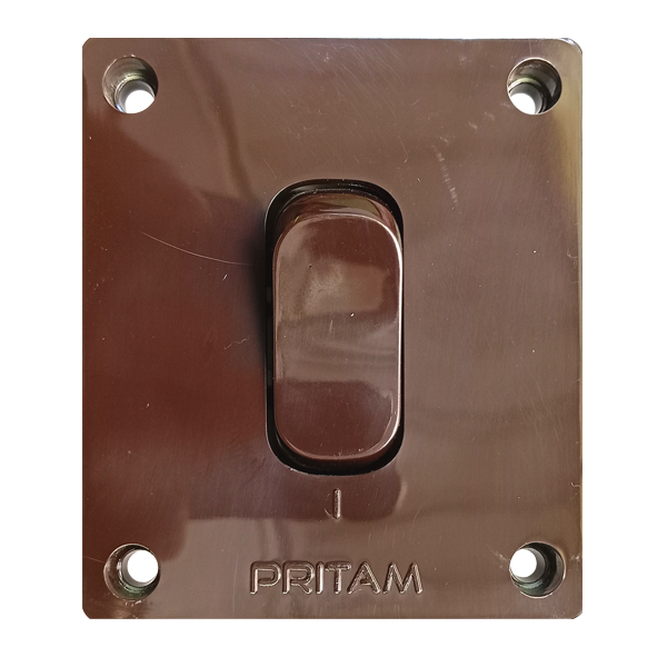 16A 1WAY Switch Pritam Alfa Brown (Pack of 1)