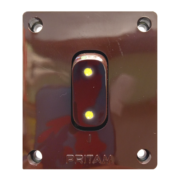 16A 2WAY Switch Pritam Alfa Brown (Pack of 1)