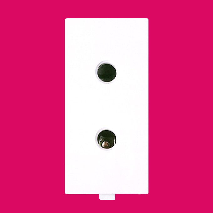 2 Pin Socket, Havells Crabtree Moduler Socket (White)