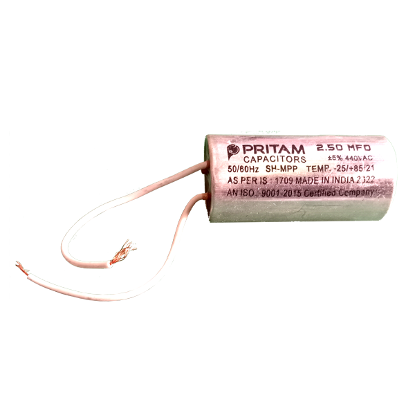 2.5 MFD fan capacitor, PRITAM Hi Quality ceiling fan capacitor