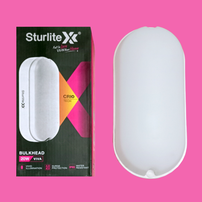 bulkhead light, 20w, Sturlite, White HSN: 94054900
