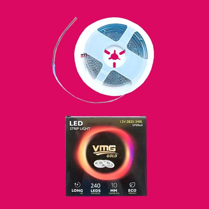 240 LED Strip Lights, 240 LEDs/M, Total 1200 LEDs 16.4 ft 5M LED Light, Strip Tape Lights Super Bright Warm White - Image 2