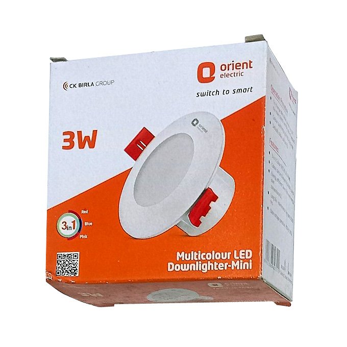 3W Multi Colour Downlighter Panel Light 3 in 1 Orient