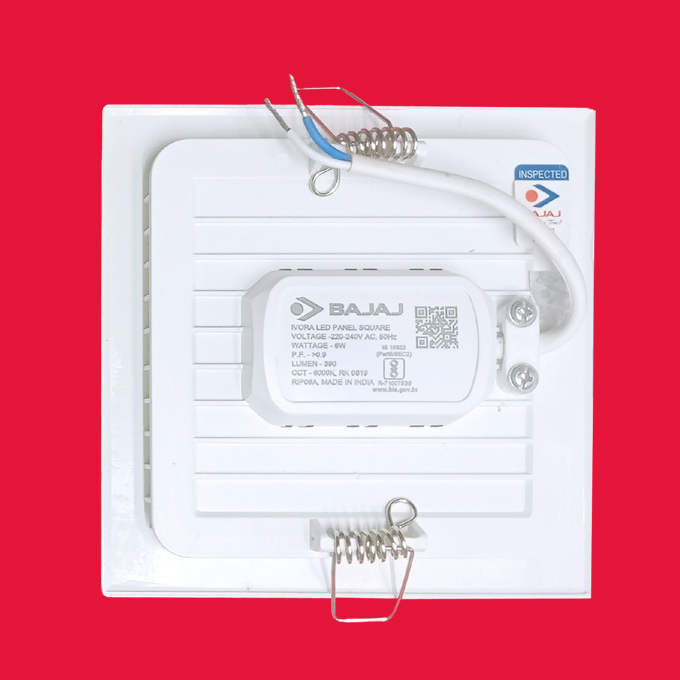 6W LED Panel Bajaj Ivora White HSN: 85395000