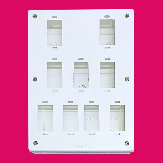 9way Cutting PVC Gang box (8X6) Pritam