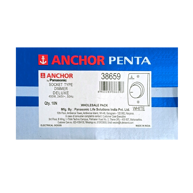 Dimmer, Socket Type Fan Regulator Anchor