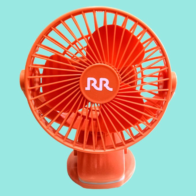 RR Zip Air Clip Fan – 110mm | USB Rechargeable Mini Fan with Multi-Function Clip | 4 Hour Backup