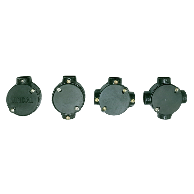 Circular Round M.S Junction Box (1, 2, 3, 4 Way) for Electrical Fitting