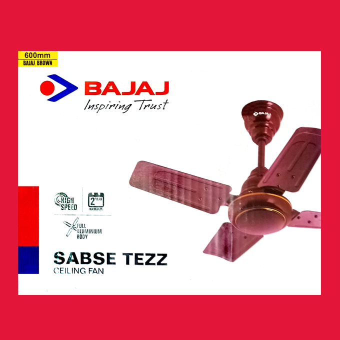 Ceilings Fan Bajaj Sabse Tezz 600mm Brown HSN: 84145120