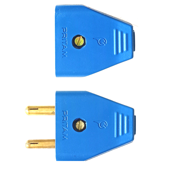 Male-Female 2 Pin Plug 6 Amp PRITAM PC (Pack of 1) - Image 3