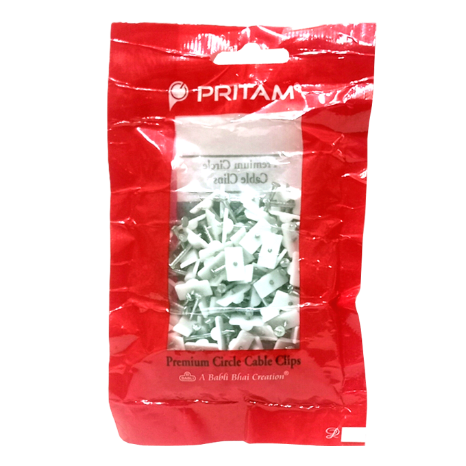 Casing Pin Mini, Plastic And SS White FLAT CLIP ( FOR CASING )