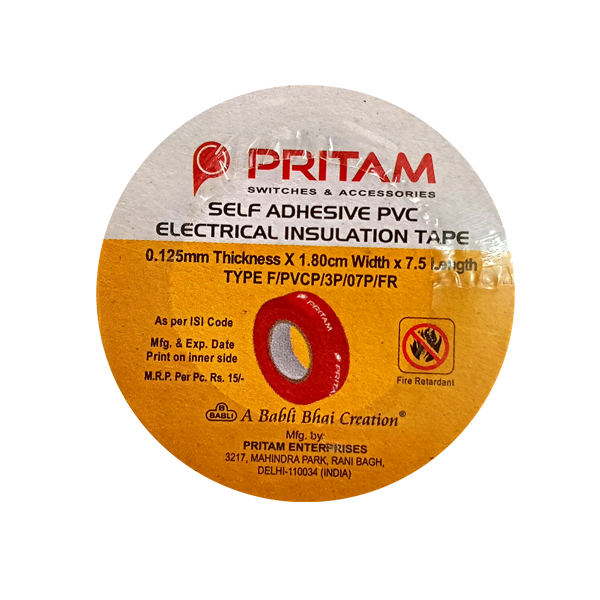 PVC Tape Pritam Self Adhesive Pvc Electrical Insulation Tape -(Pack of 1)