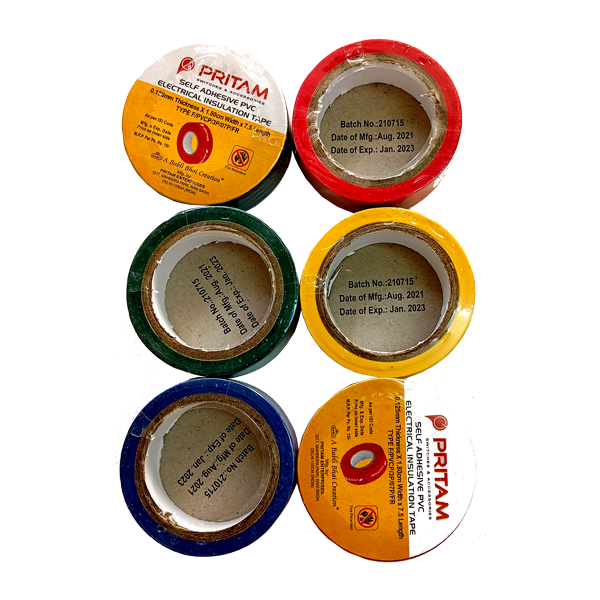 PVC Tape Pritam Self Adhesive Pvc Electrical Insulation Tape -(Pack of 1) - Image 2