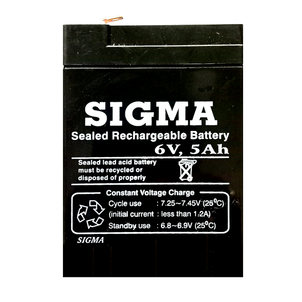 Sigma-6V Sealed Rechargeable Battery (6 V)
